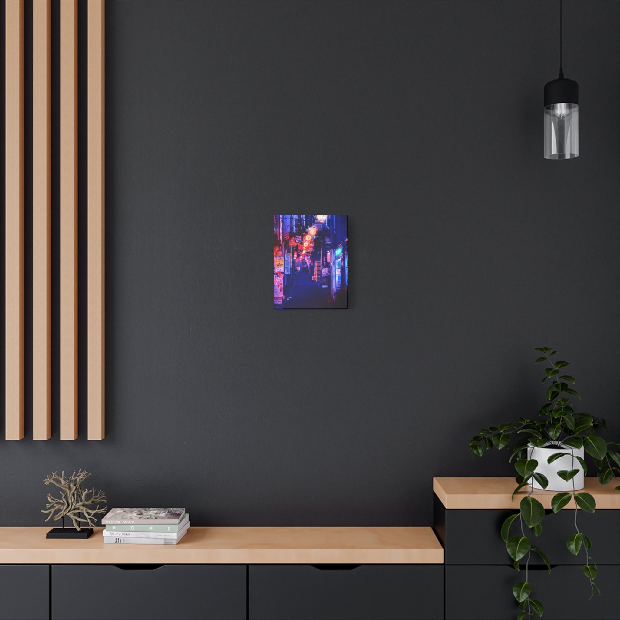 Japanese City Punk FX Canvas Wall Art - Cyberpunk Street Decor