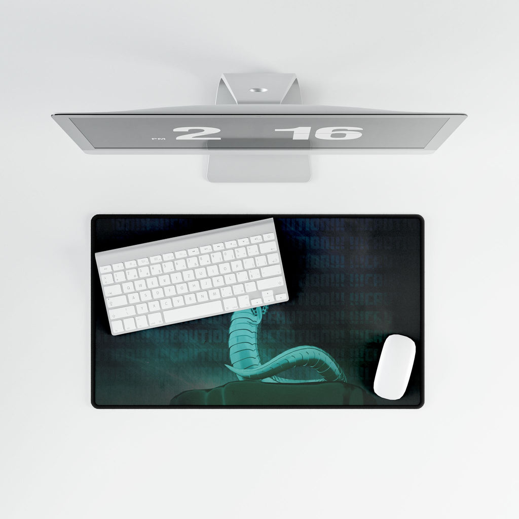 Snake Bite Desk Mat - Neon Viper Strike Tactical Mouse Pad