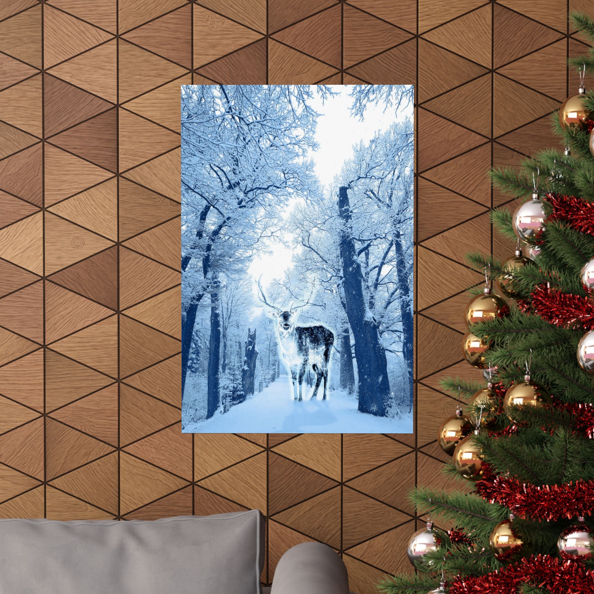 Cosmic Deer Poster - Celestial Animal Art Print