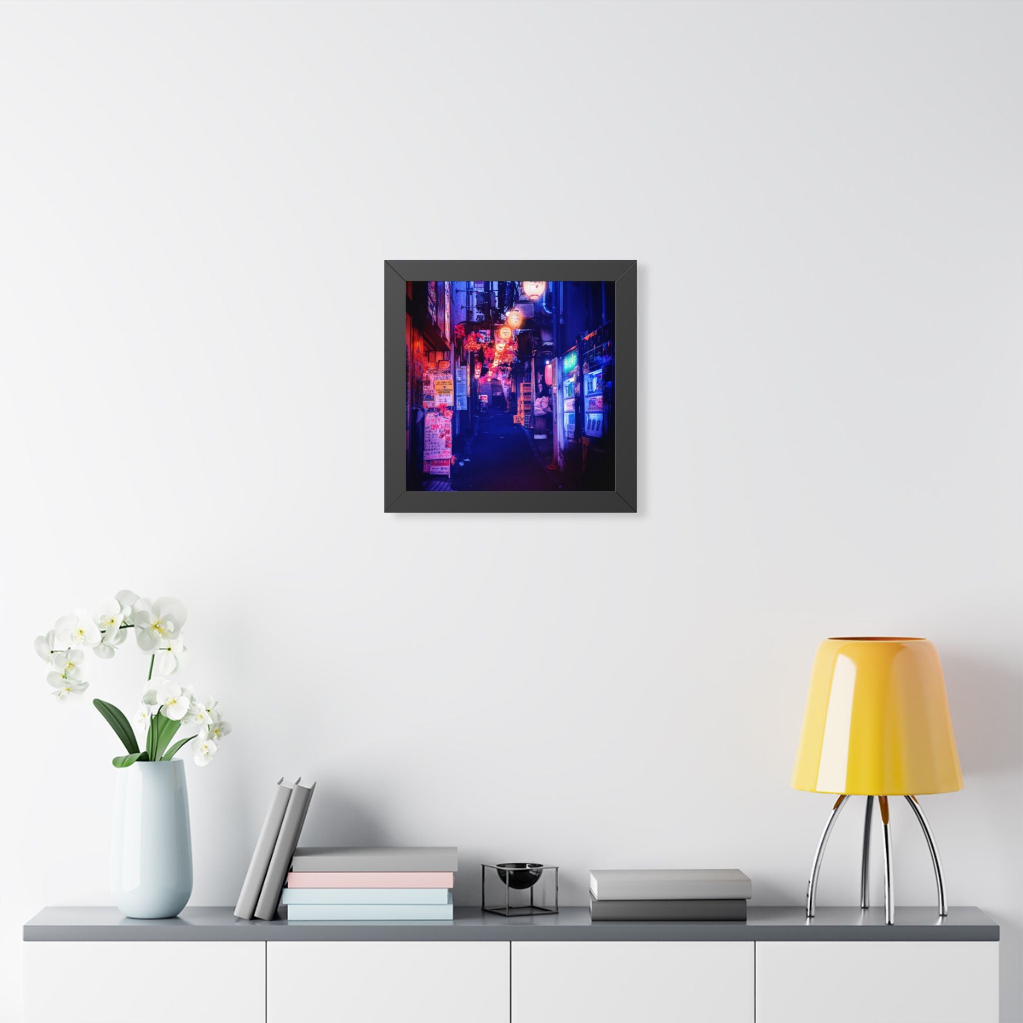 Japanese City Punk FX Poster - Neon Alleyway Cyberpunk Art Print