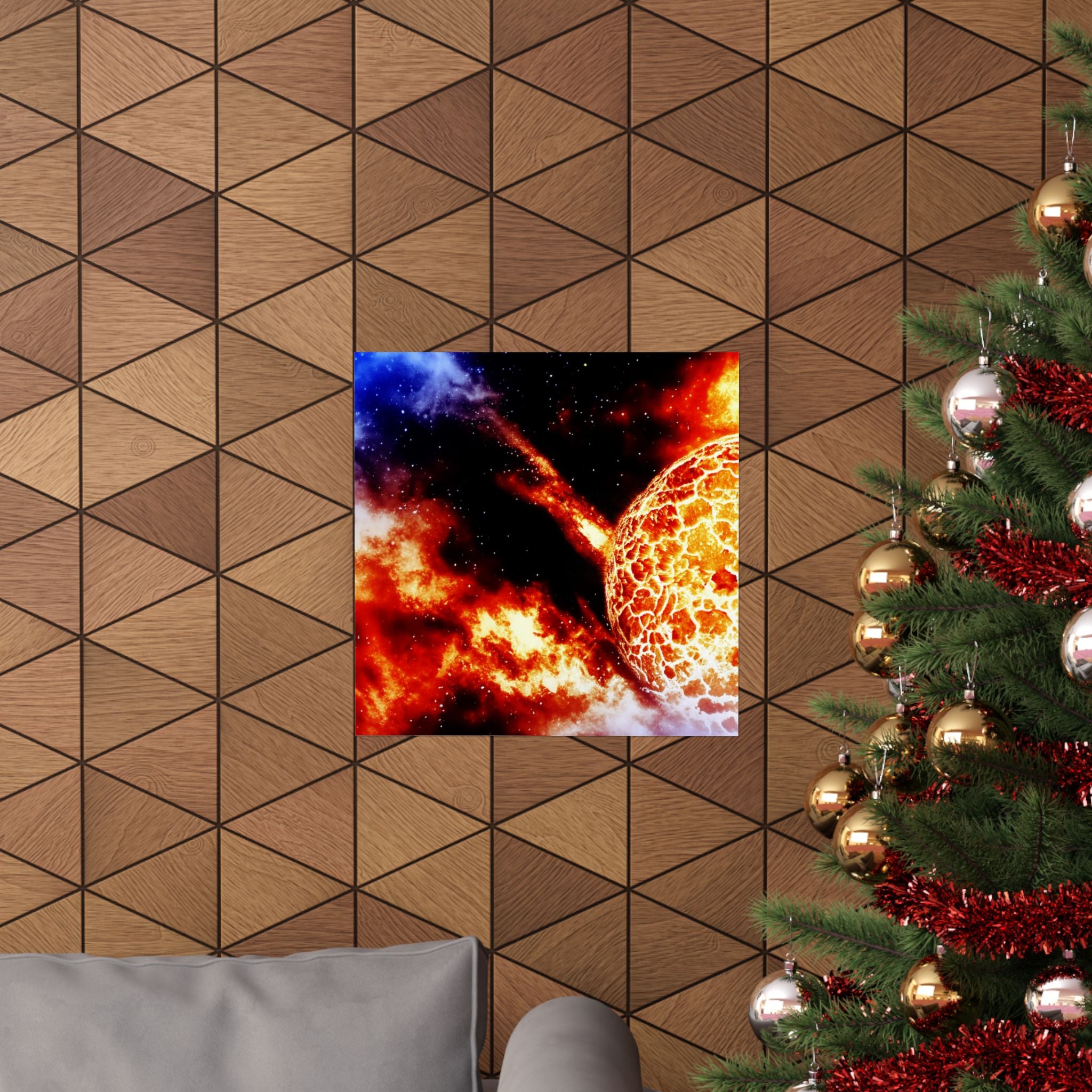 Solar Blast Poster - Cosmic Nebula Space Art Print