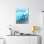 Blue Mountain Fog Canvas Art - Tranquil Blue Ridge Decor