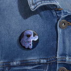 Scanline Spaceman Pin - Abstract Sci-Fi Art Button