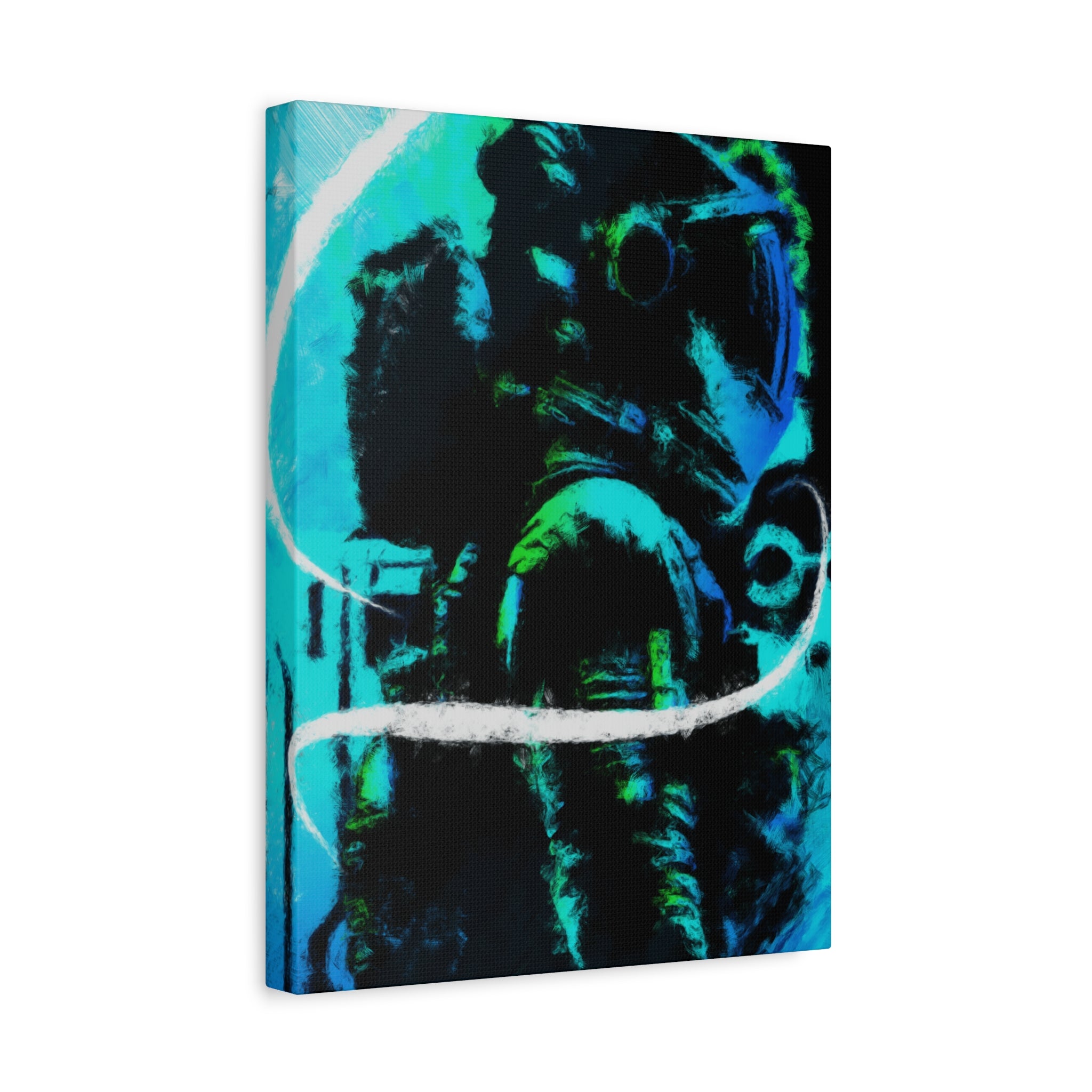 Grunge Space Man Canvas Art - Urban Graffiti Astronaut Decor