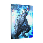 Robot Man Canvas Wall Art - Cyberpunk Android Dystopian Decor