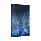City Lights Canvas Wall Art - Neon Cyberpunk Cityscape Decor