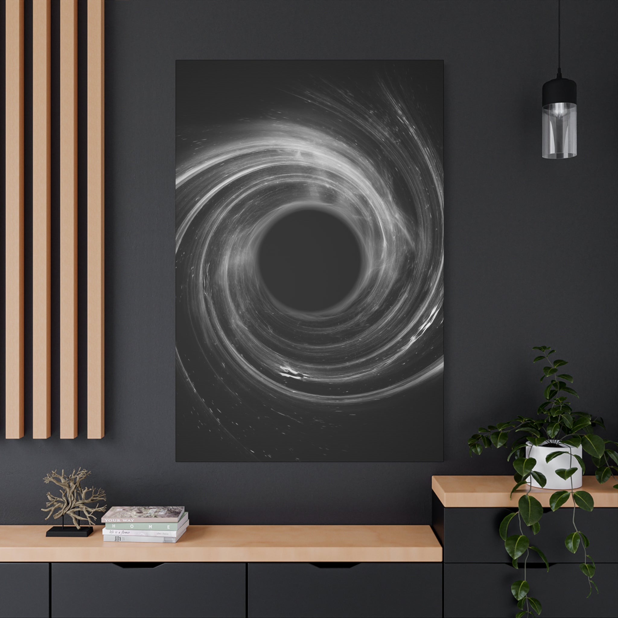 Black Hole Canvas Wall Art - Cosmic Universe Decor
