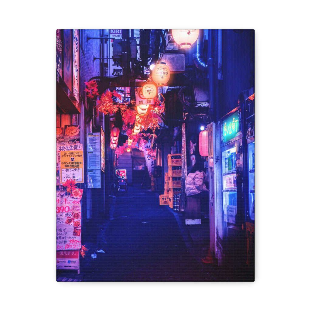 Japanese City Punk FX Canvas Wall Art - Cyberpunk Street Decor