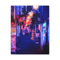 Japanese City Punk FX Canvas Wall Art - Cyberpunk Street Decor