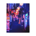 Japanese City Punk FX Canvas Wall Art - Cyberpunk Street Decor