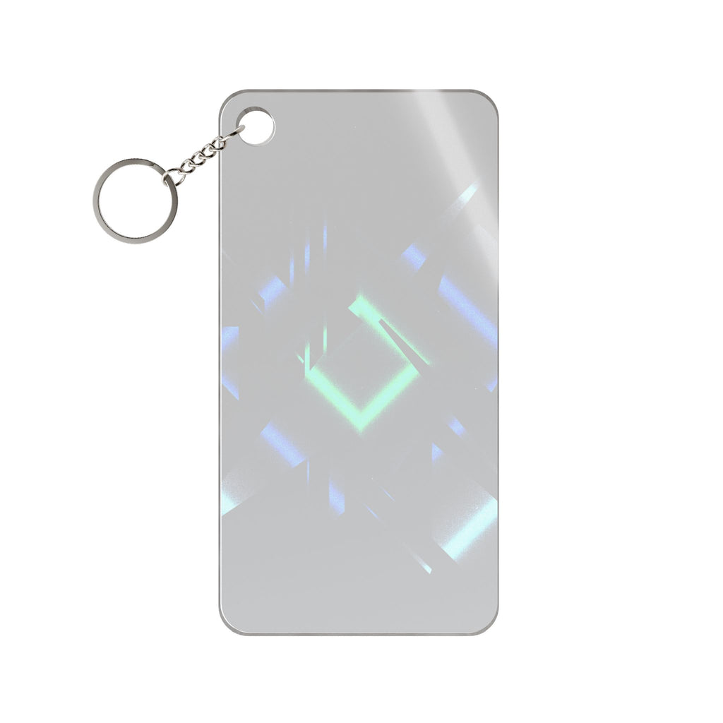 Abstract Techno Blue Keychain - Cyberpunk Acrylic Charm