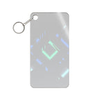 Abstract Techno Blue Keychain - Cyberpunk Acrylic Charm