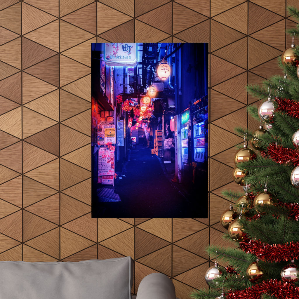 Japanese City Punk FX Poster Print - Neon Cyberpunk Alley Art