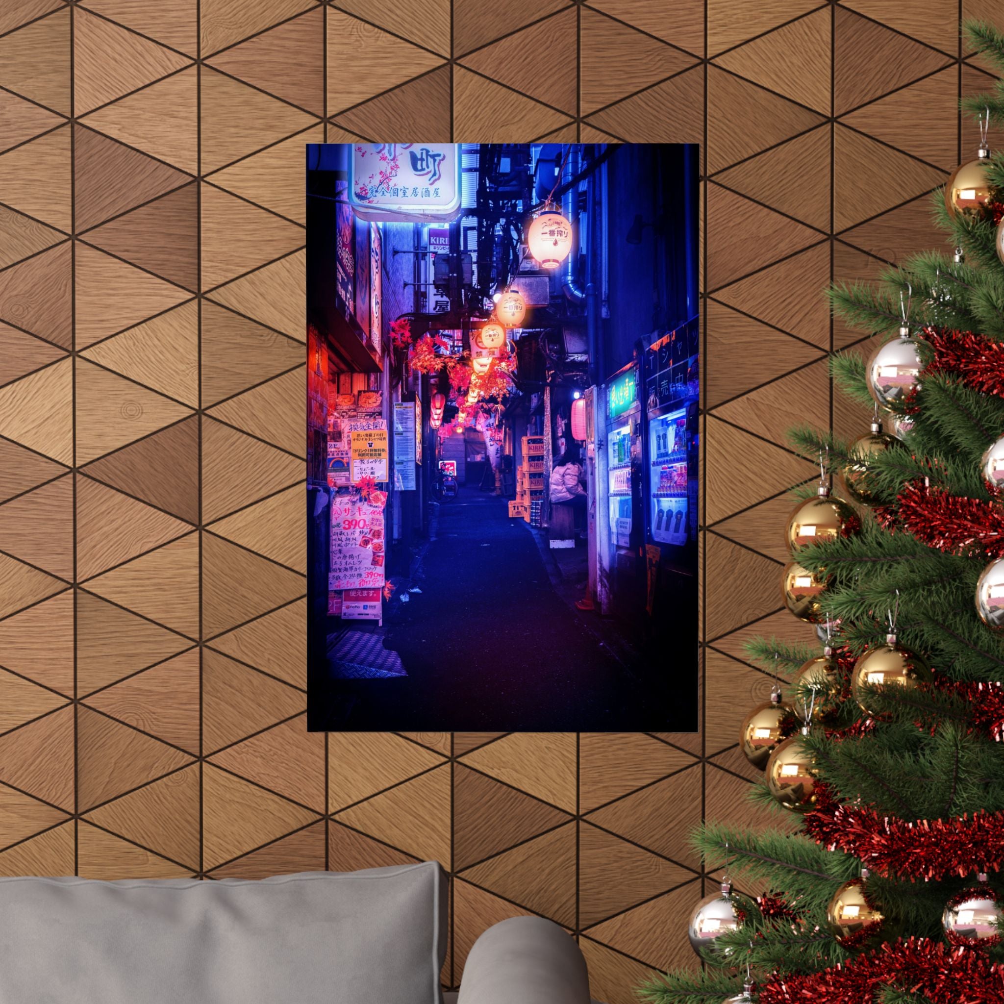 Japanese City Punk FX Poster Print - Neon Cyberpunk Alley Art