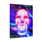 Free Your Mind Psychedelic Skull Canvas Art - Trippy Skeleton Decor