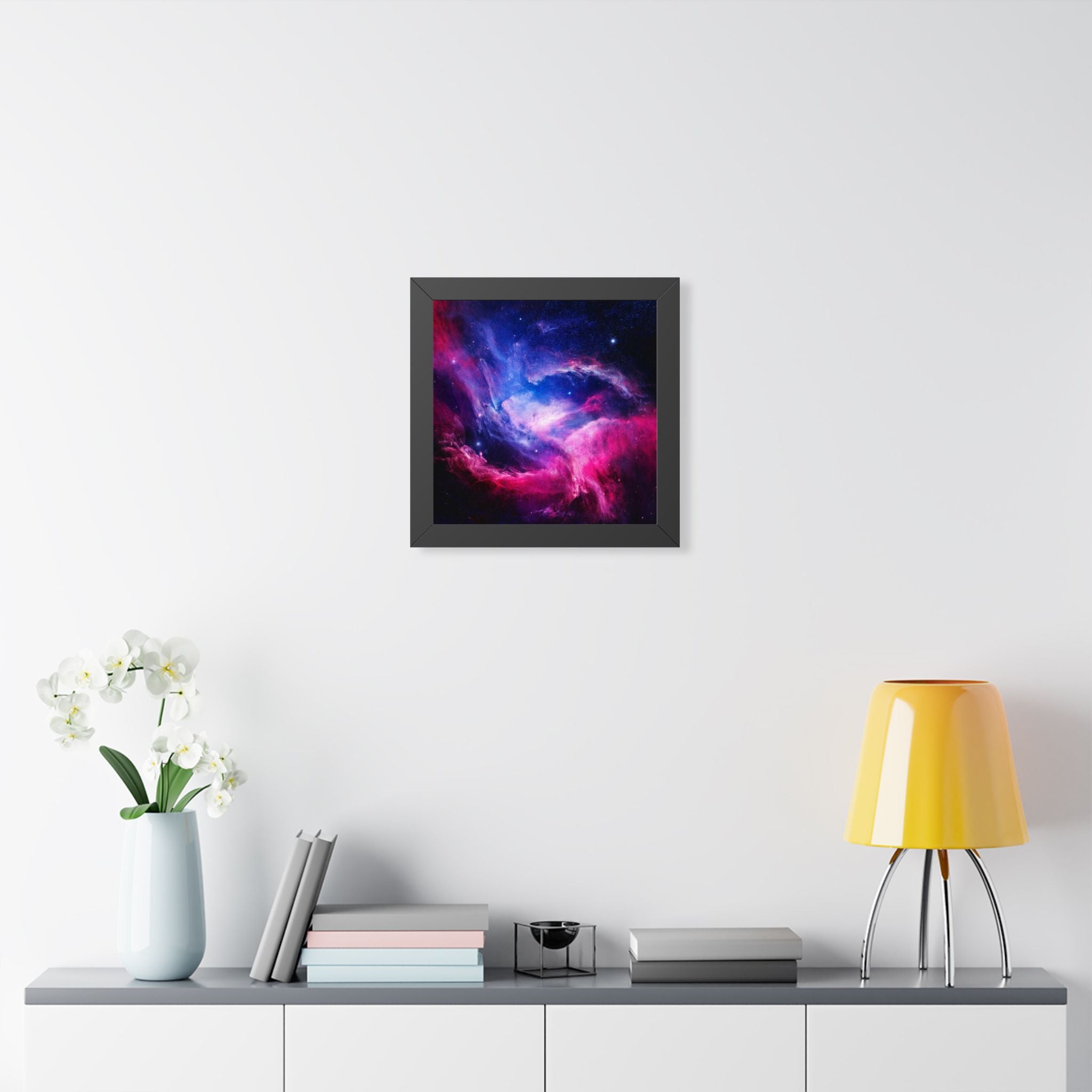 Light Nebula Framed Poster - Cosmic Cloud Space Wall Art