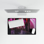 Japanese City Punk FX.3 Desk Mat - Cyberpunk Tokyo Mouse Pad