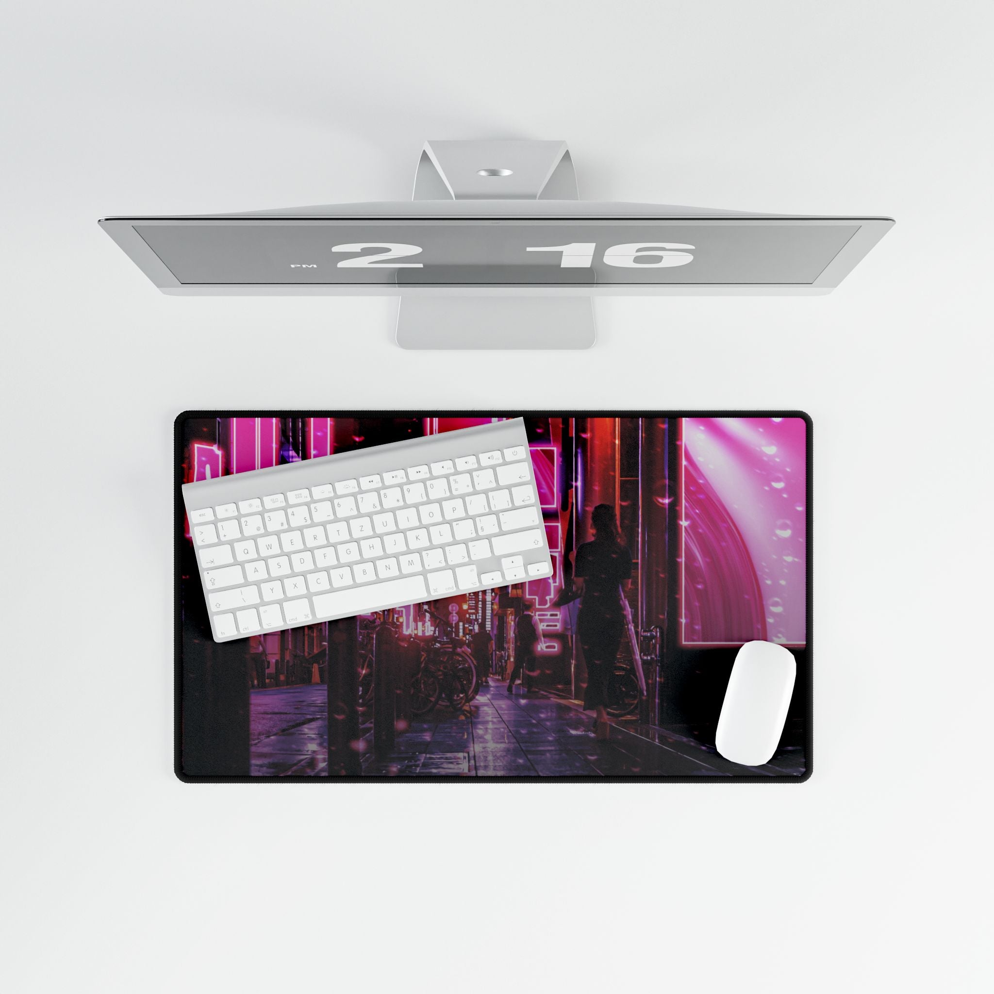 Japanese City Punk FX.3 Desk Mat - Cyberpunk Tokyo Mouse Pad