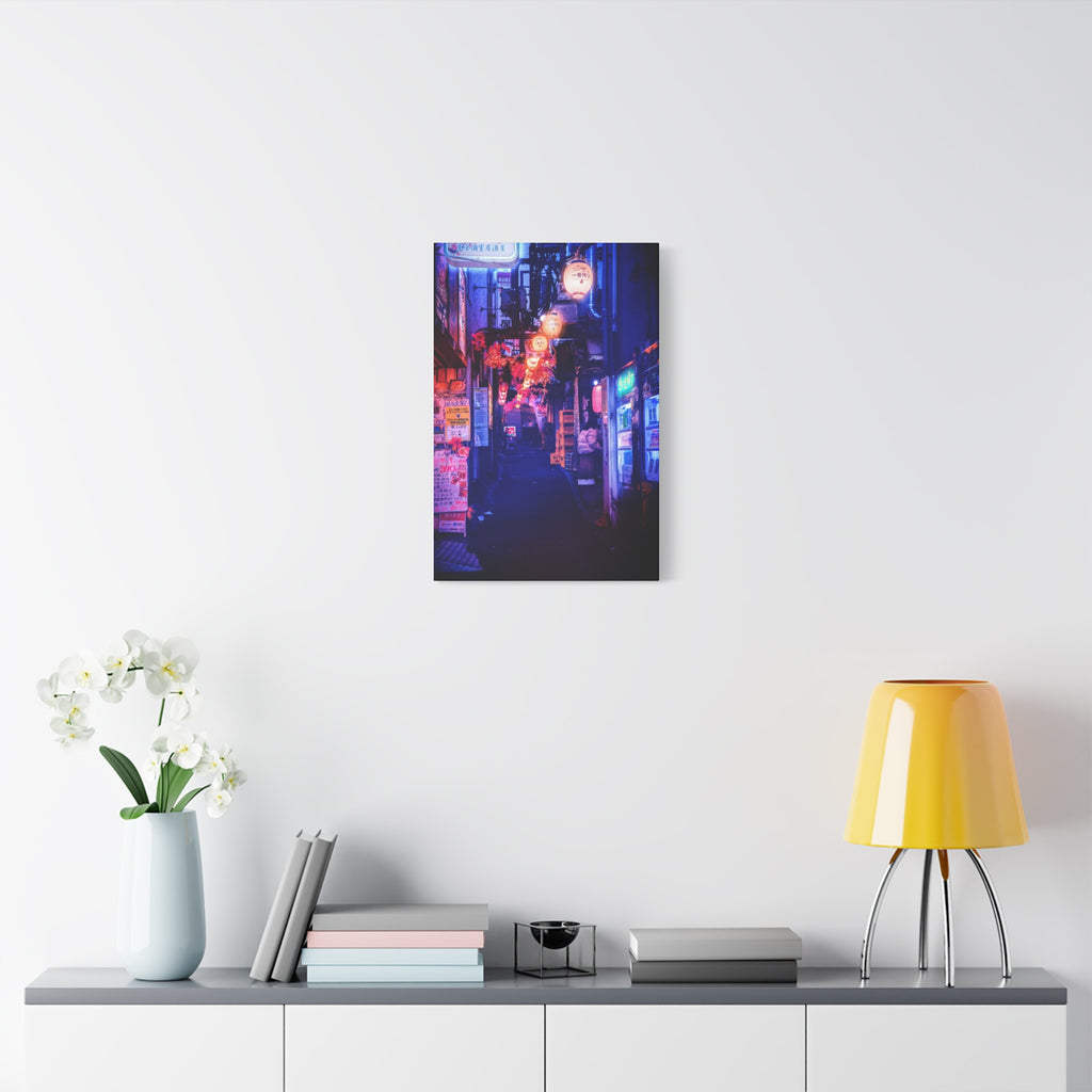 Japanese City Punk FX Canvas Wall Art - Cyberpunk Street Decor