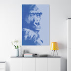 Educated Gorilla Canvas Wall Art - Abstract Modern Primate Decor