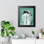 Laser Cat Framed Poster - Funny Sci-Fi Space Feline Wall Art