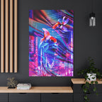 Japanese City Punk Special Edition Canvas Wall Art - Neon Japan Street