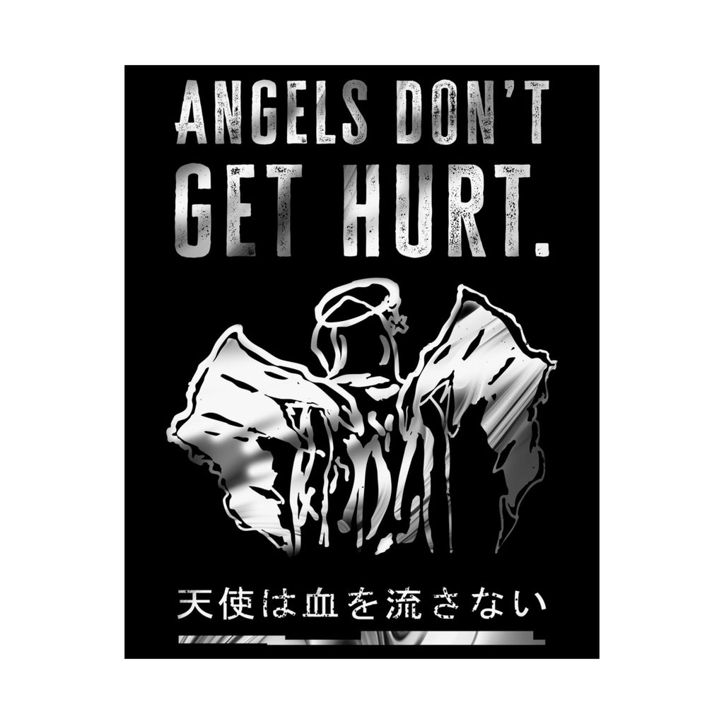 Angels Don't Get Hurt Poster - Grunge Angel Art Print