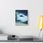 Sunset Space Mountains Canvas Art | Retro Vaporwave Galactic Landscape Wall Decor