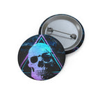 Skull on the Wall Pin - Dark Gothic Art Button