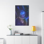Figure in Space Canvas Wall Art - Cosmic Silhouette Decor