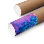Trippy pink and blue Fractal Matte Poster Print