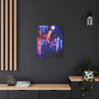 Japanese City Punk FX Canvas Wall Art - Cyberpunk Street Decor