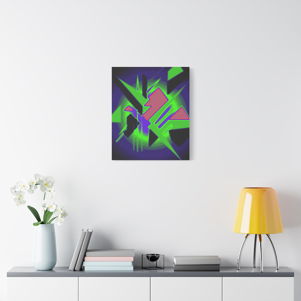 90s Paranoia Canvas Wall Art - Grunge Glitch Trippy Decor