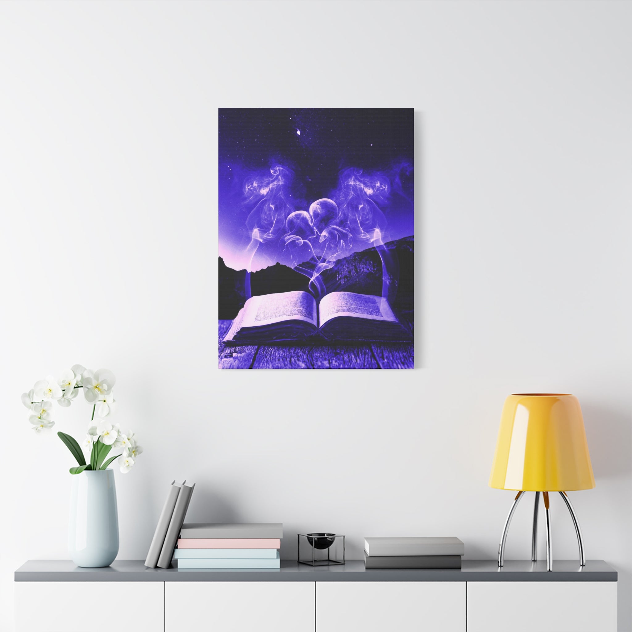 Magic Book Love Spell Canvas Wall Art - Witchy Fantasy Decor