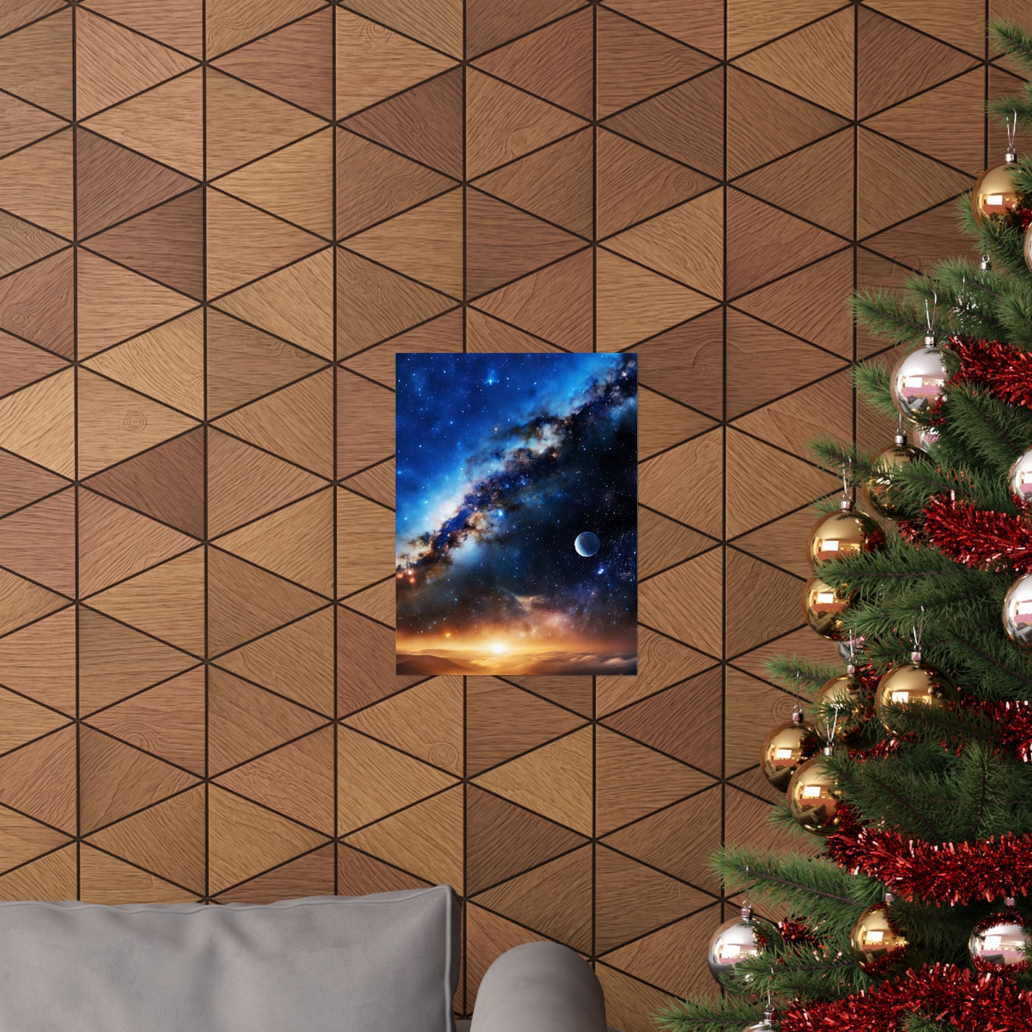 Stunning Space Sunrise Matte Vertical Poster - Vibrant Cosmic Art for Home Decor | Perfect Gift for Space Lovers