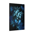 Galaxy Heart Canvas Wall Art - Cosmic Anatomical Space Love Decor