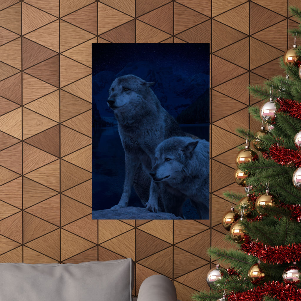 Wolf Pack Matte Vertical Posters - Stunning Wildlife Art for Nature Lovers - Perfect for Home & Office Decor
