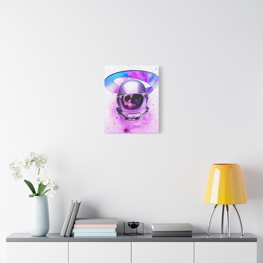 Astronaut Skeleton Skull Canvas Wall Art - Dark Space Skull Decor