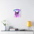 Astronaut Skeleton Skull Canvas Wall Art - Dark Space Skull Decor