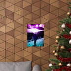 Winter Aurora Lights Matte Poster Print