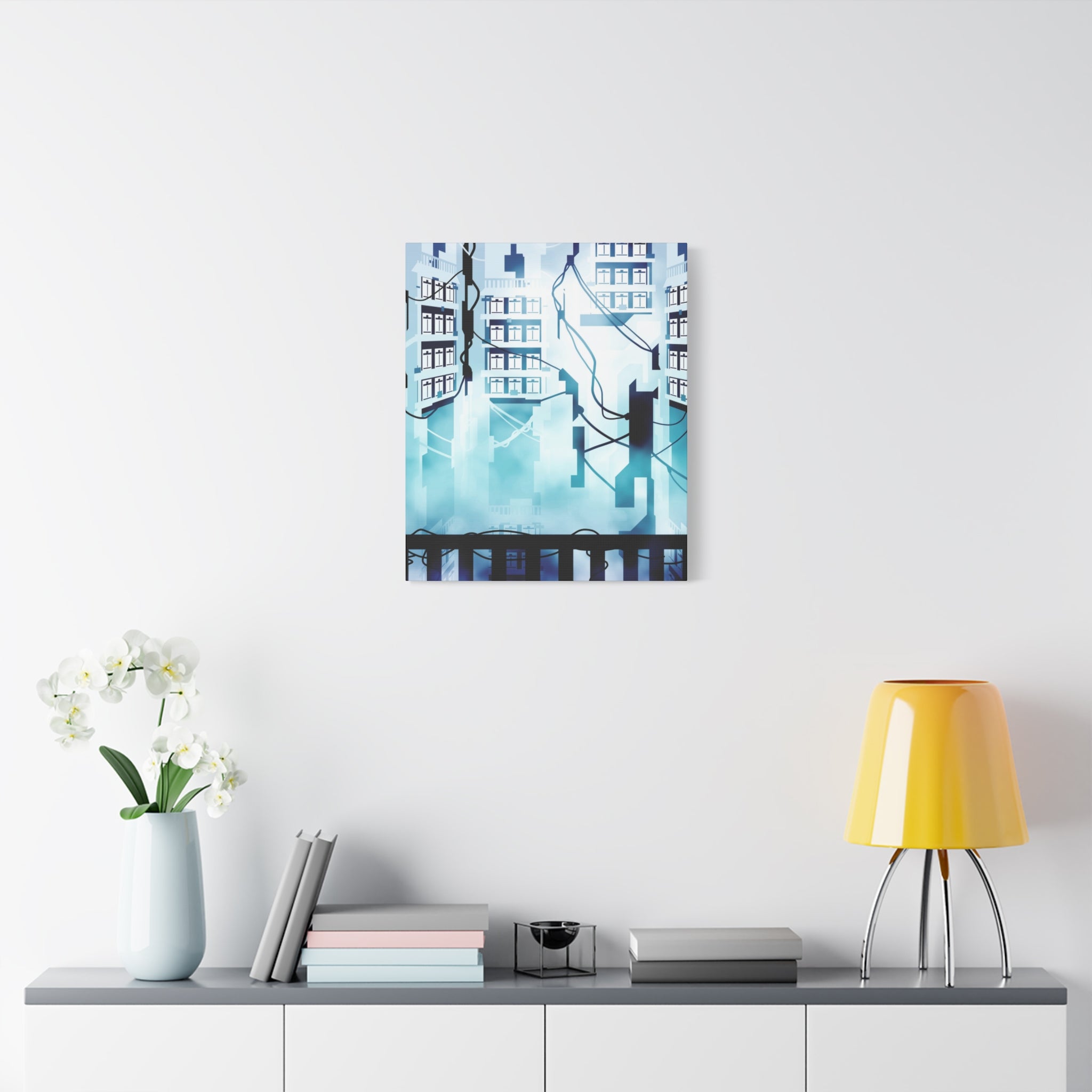 Memory Chamber Canvas Wall Art - Futuristic Sci-Fi Interior Decor