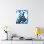 Robot Man Canvas Wall Art - Cyberpunk Android Dystopian Decor
