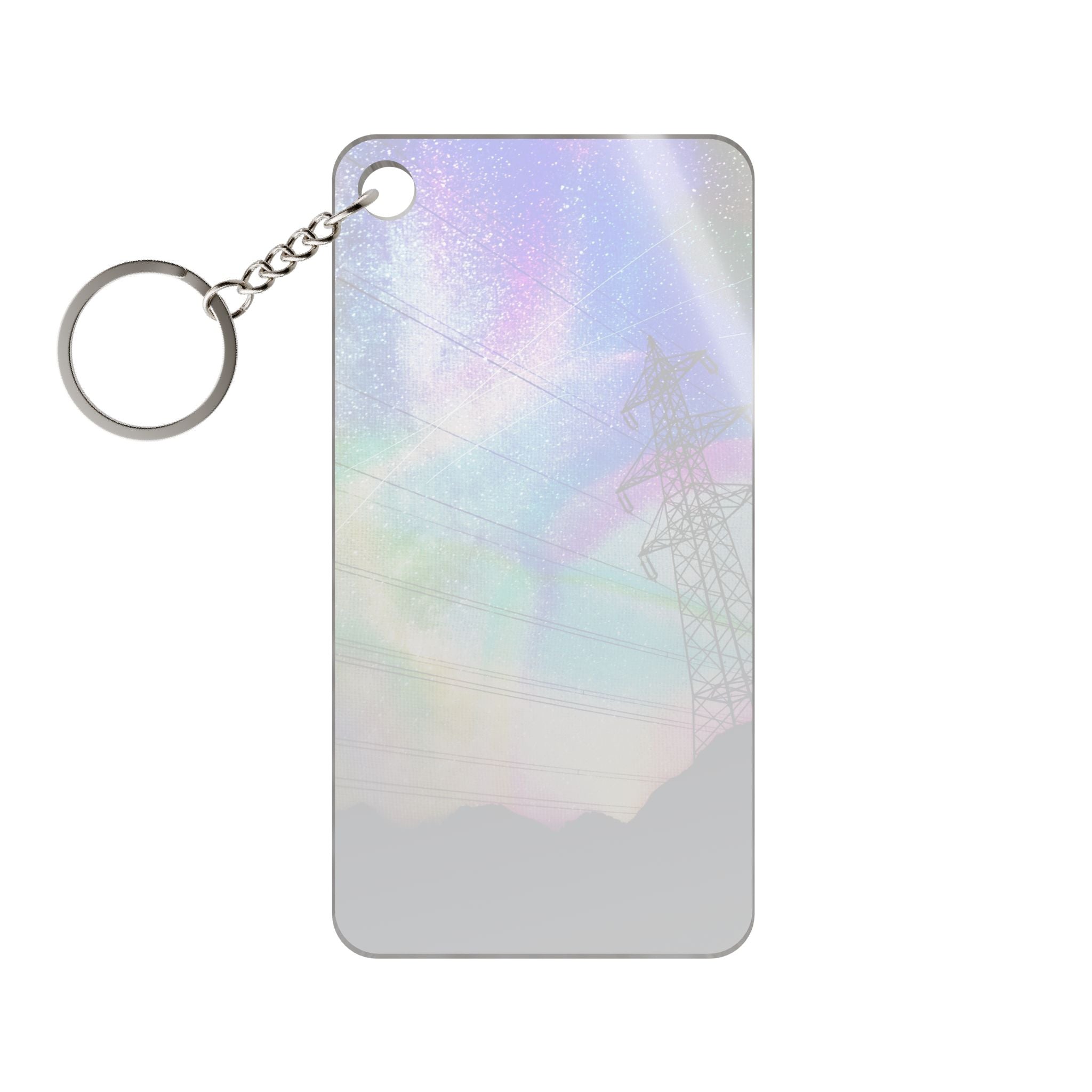Solar Storm Keychain - Abstract Nebula Acrylic Charm