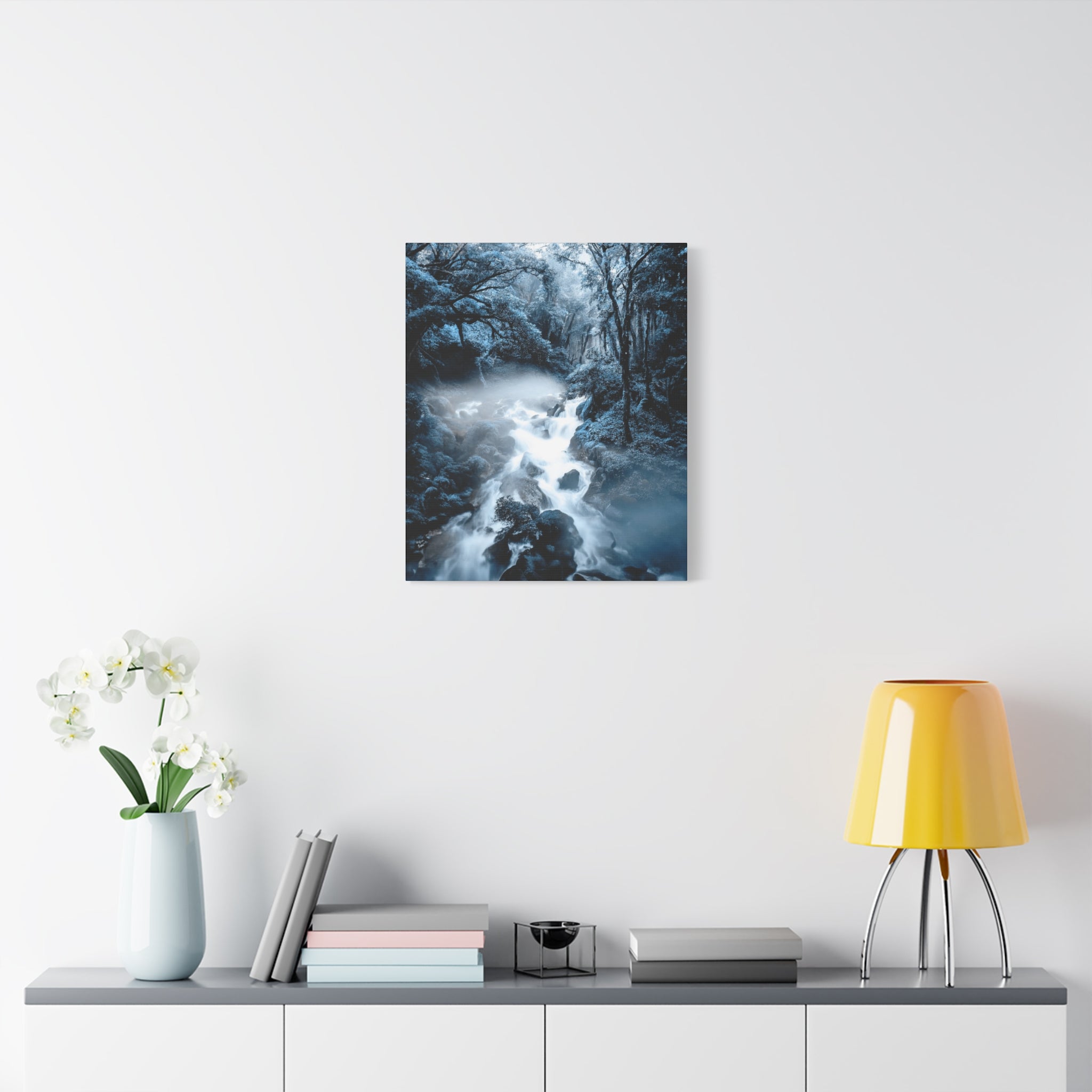 Frozen Forest Canvas Wall Art - Winter Wonderland Nature Decor