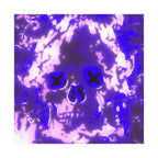 Vaporwaave Neon Skull Matte Poster Print