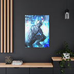 Robot Man Canvas Wall Art - Cyberpunk Android Dystopian Decor