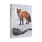Spirit of the Fox Canvas Wall Art - Psychedelic Geometric Wildlife Decor