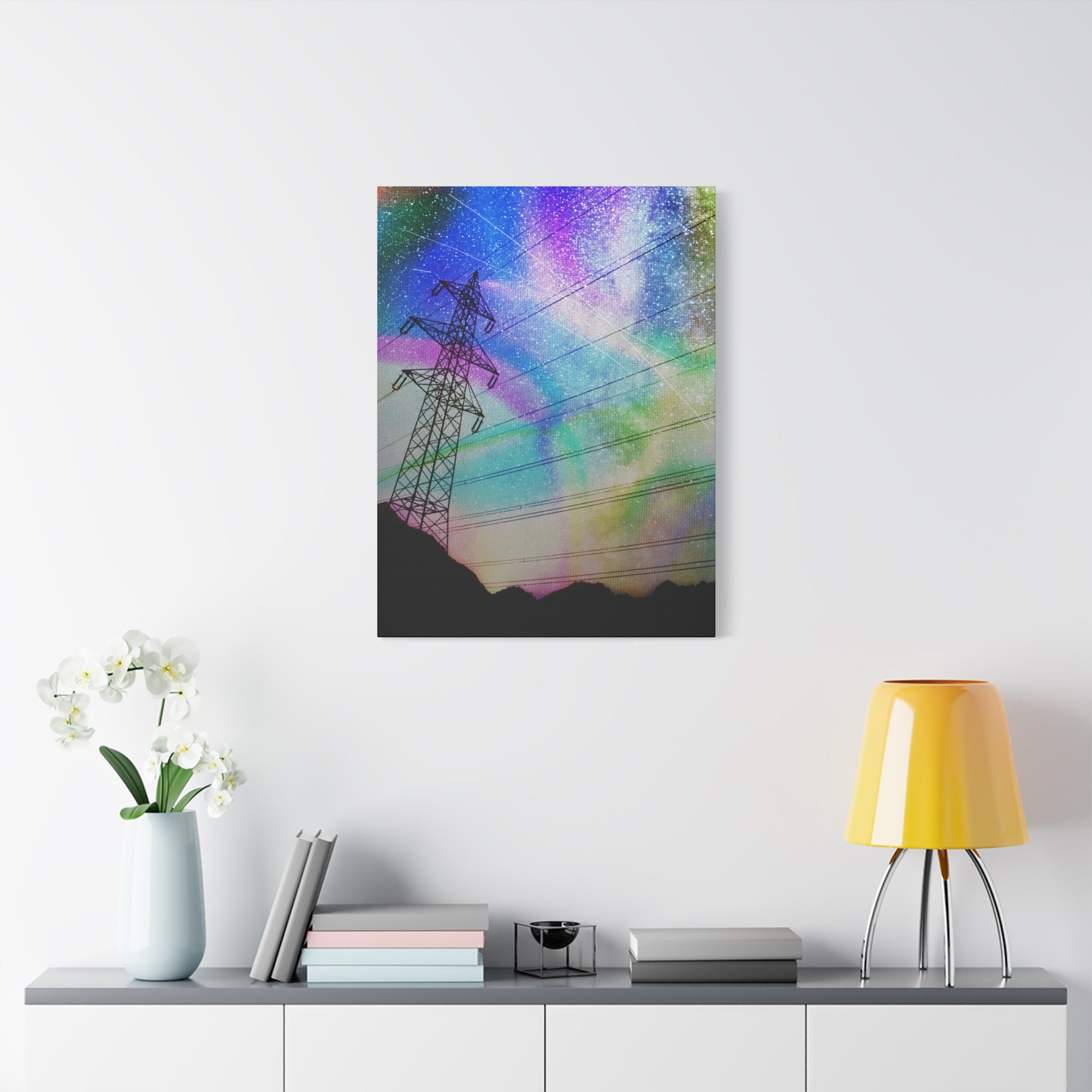 Solar Storm Canvas Wall Art - Vibrant Abstract Nebula Decor