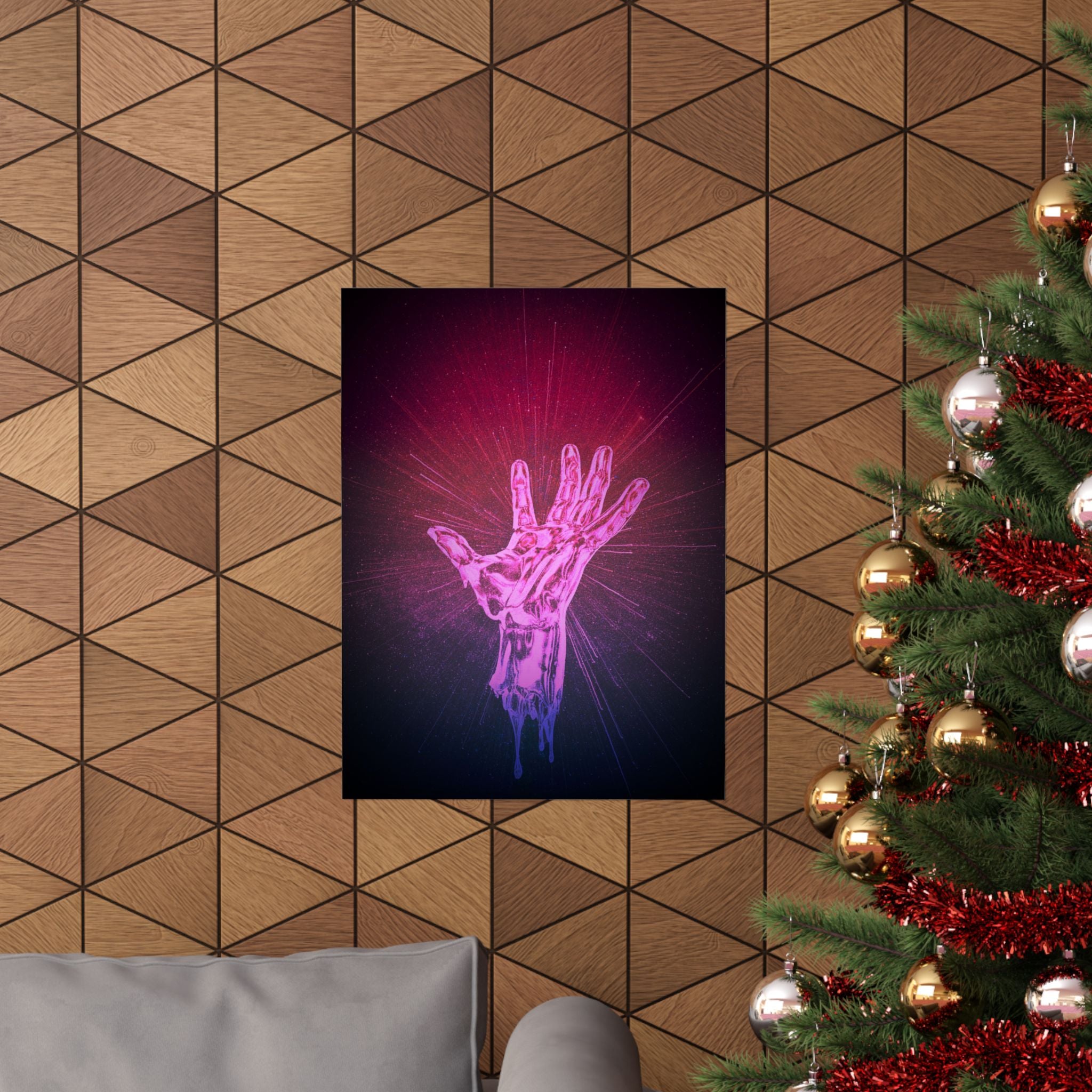 Hand of the Stars Poster Print - Celestial Cosmic Art