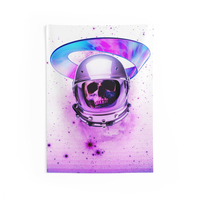 Astronaut Skeleton Skull Tapestry - Cosmic Space Wall Hanging